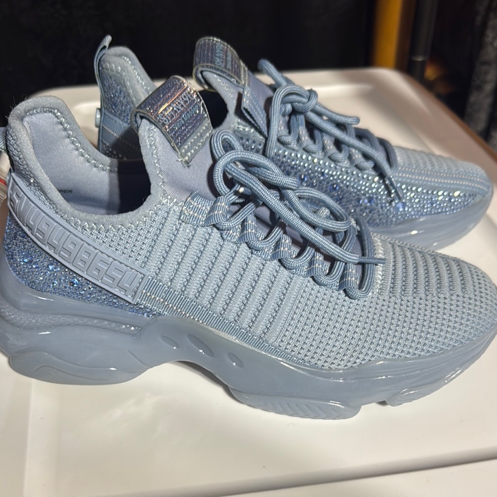Steve Madden Blue Glitter Sneakers